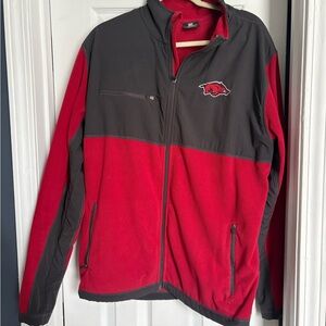 Men’s XL Arkansas Razorbacks fleece zip up